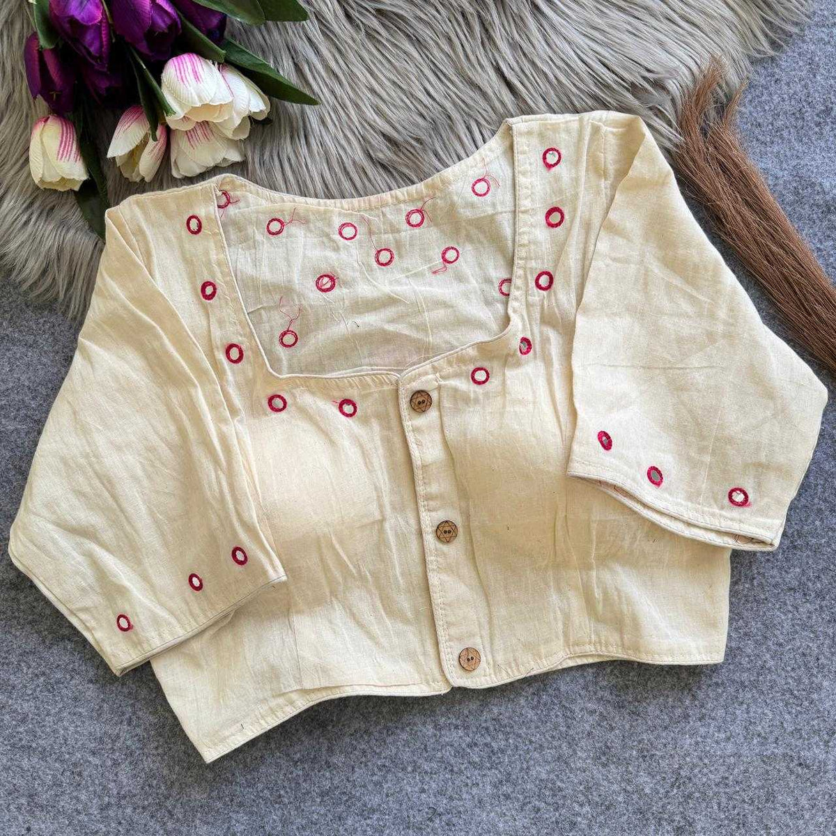 Devika Cotton Embroidered Blouse