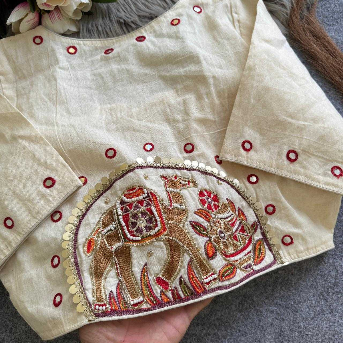 Devika Cotton Embroidered Blouse