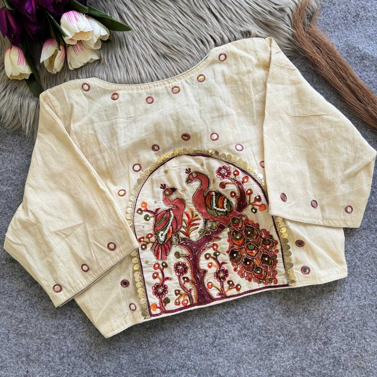 Devika Cotton Embroidered Blouse