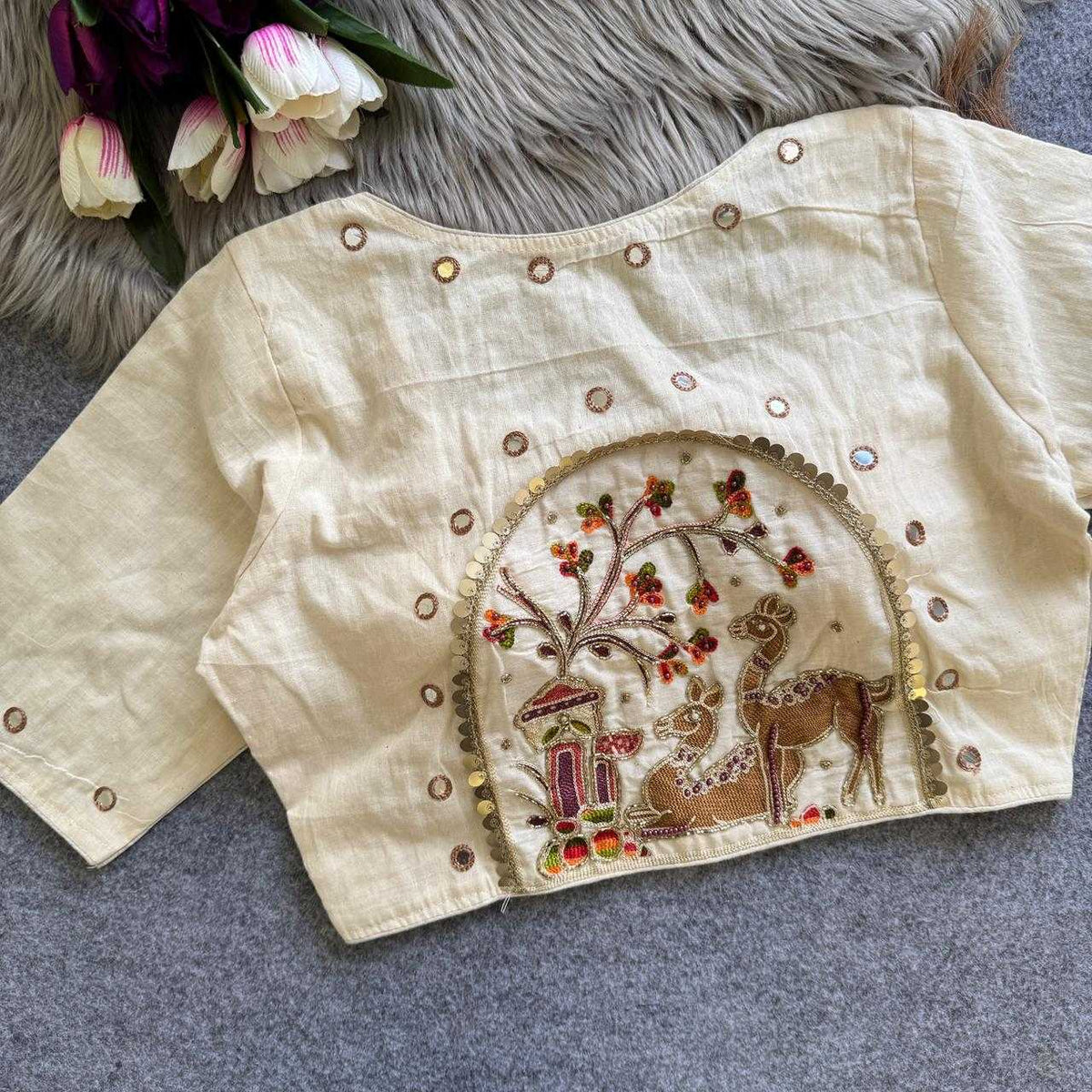 Devika Cotton Embroidered Blouse