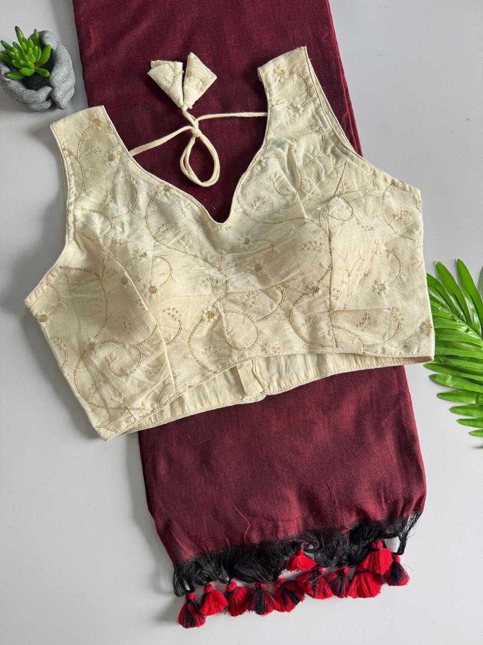 Khadi Cotton Designer Blouse JT-148336