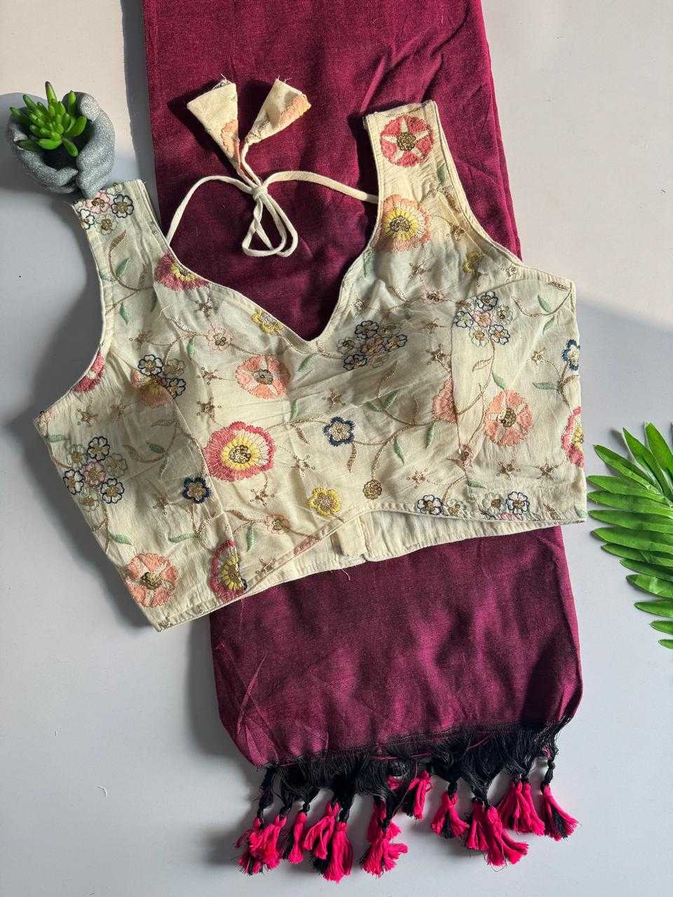 Khadi Cotton Designer Blouse JT-148336