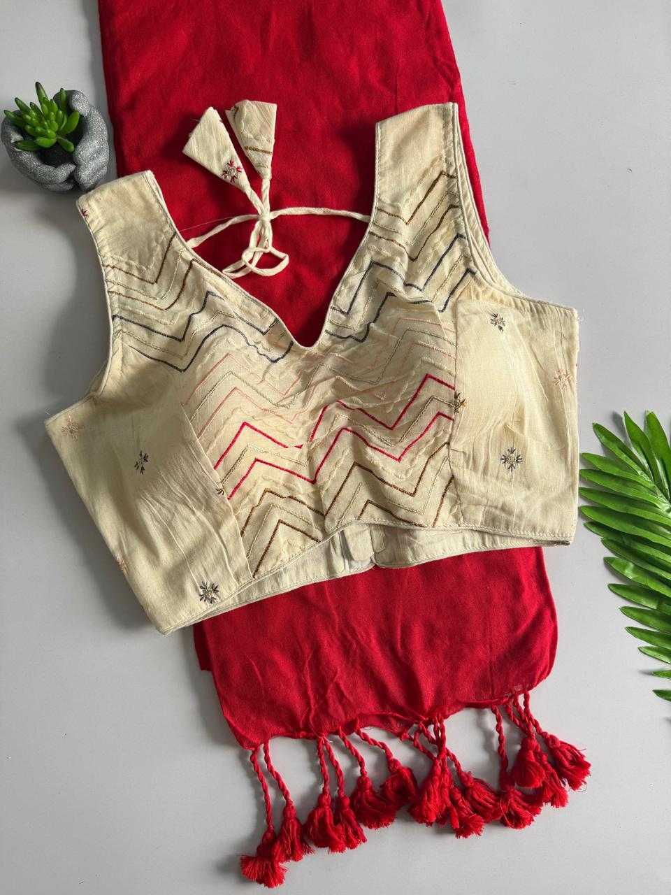 Khadi Cotton Designer Blouse JT-148336
