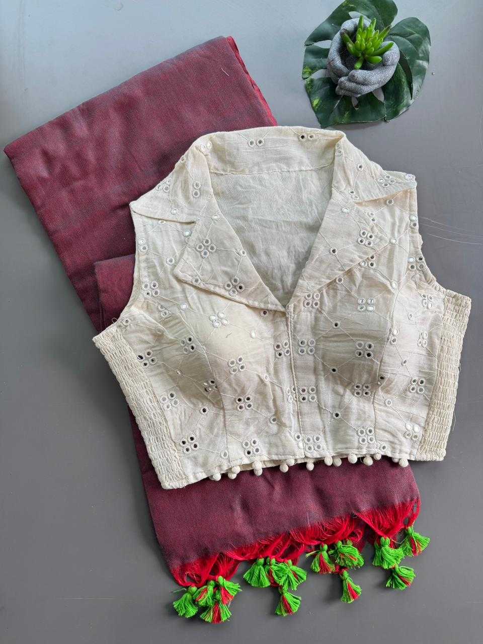 Khadi Cotton Printed Blouse