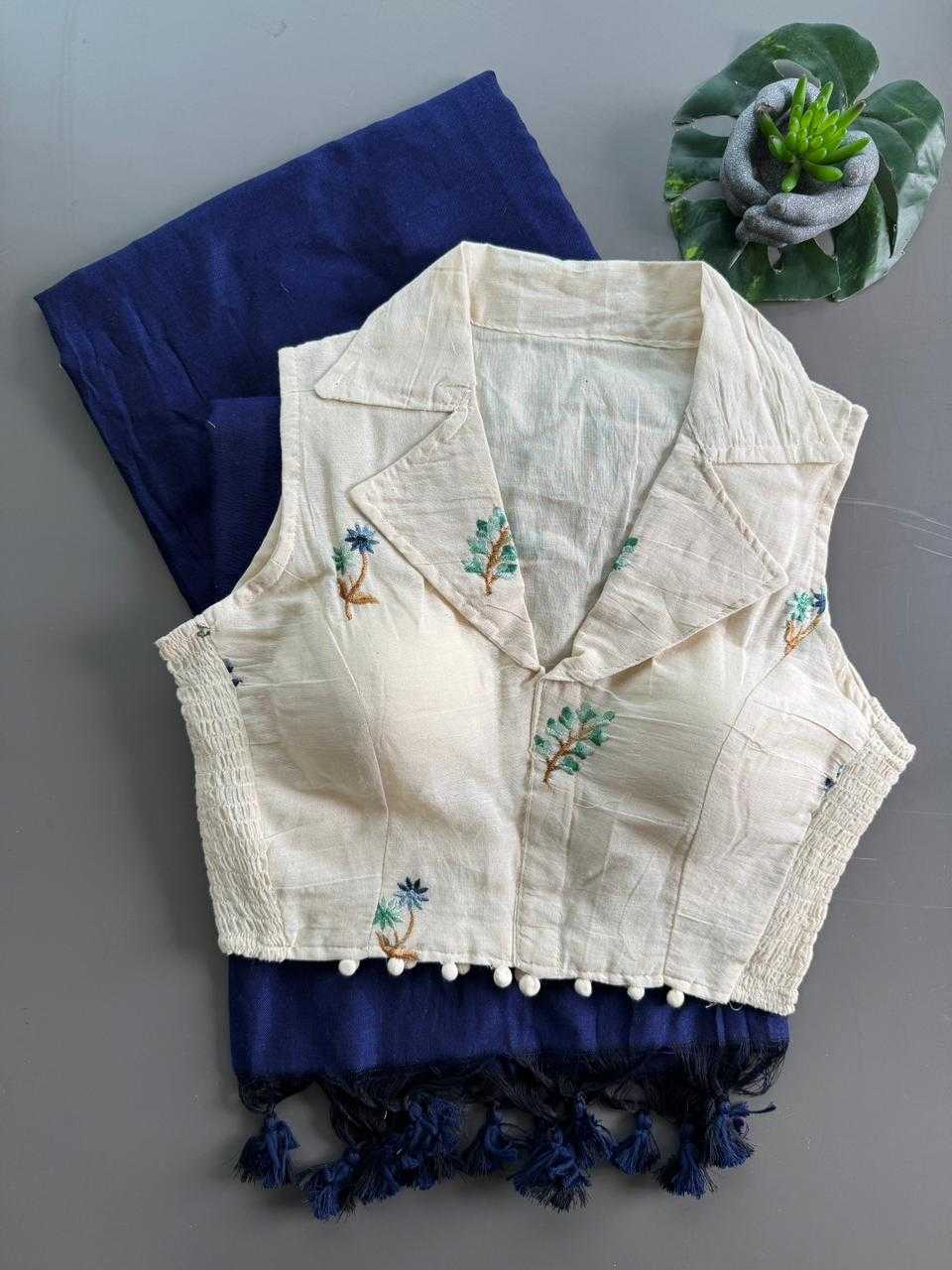 Khadi Cotton Printed Blouse
