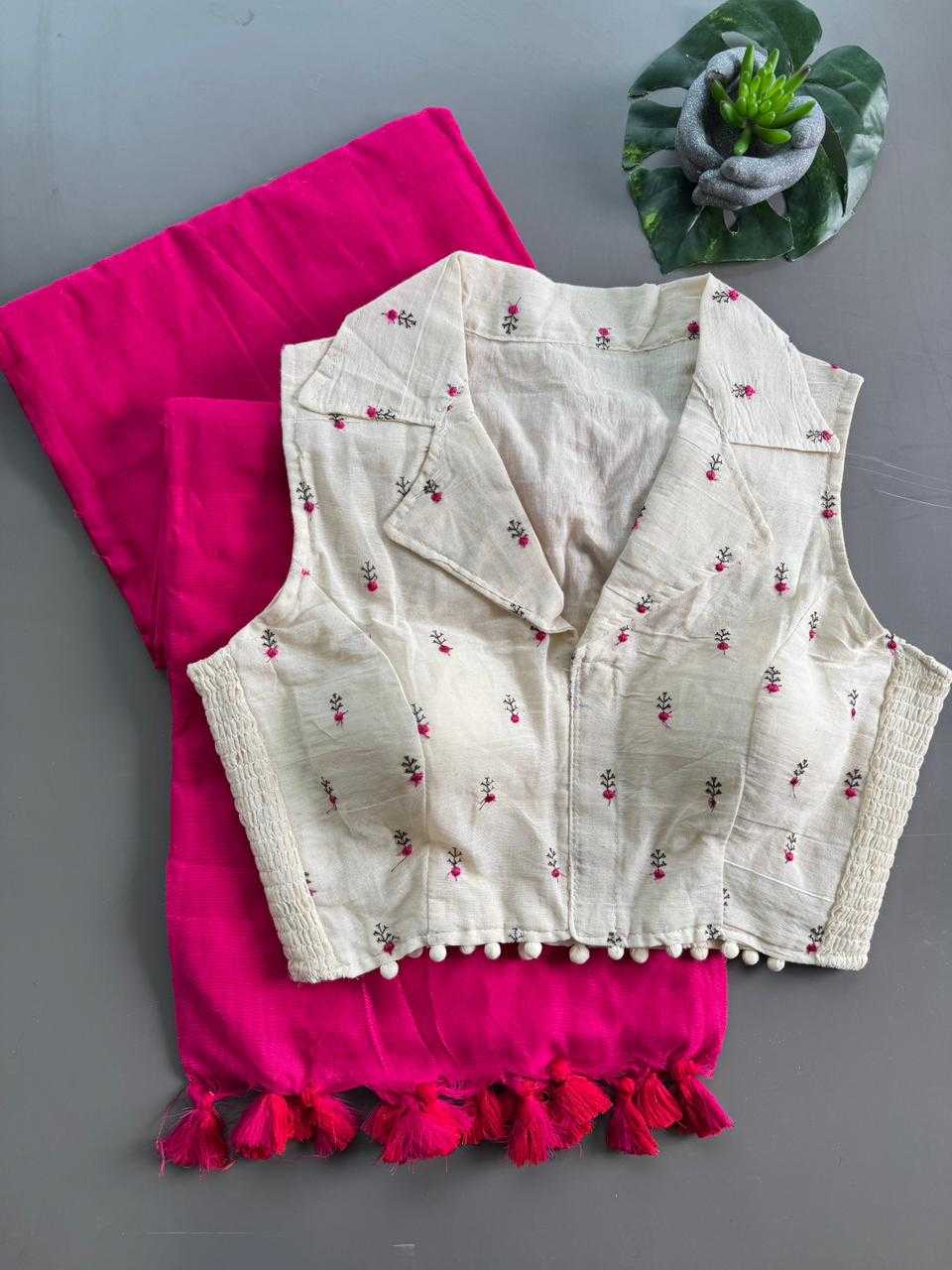 Khadi Cotton Printed Blouse