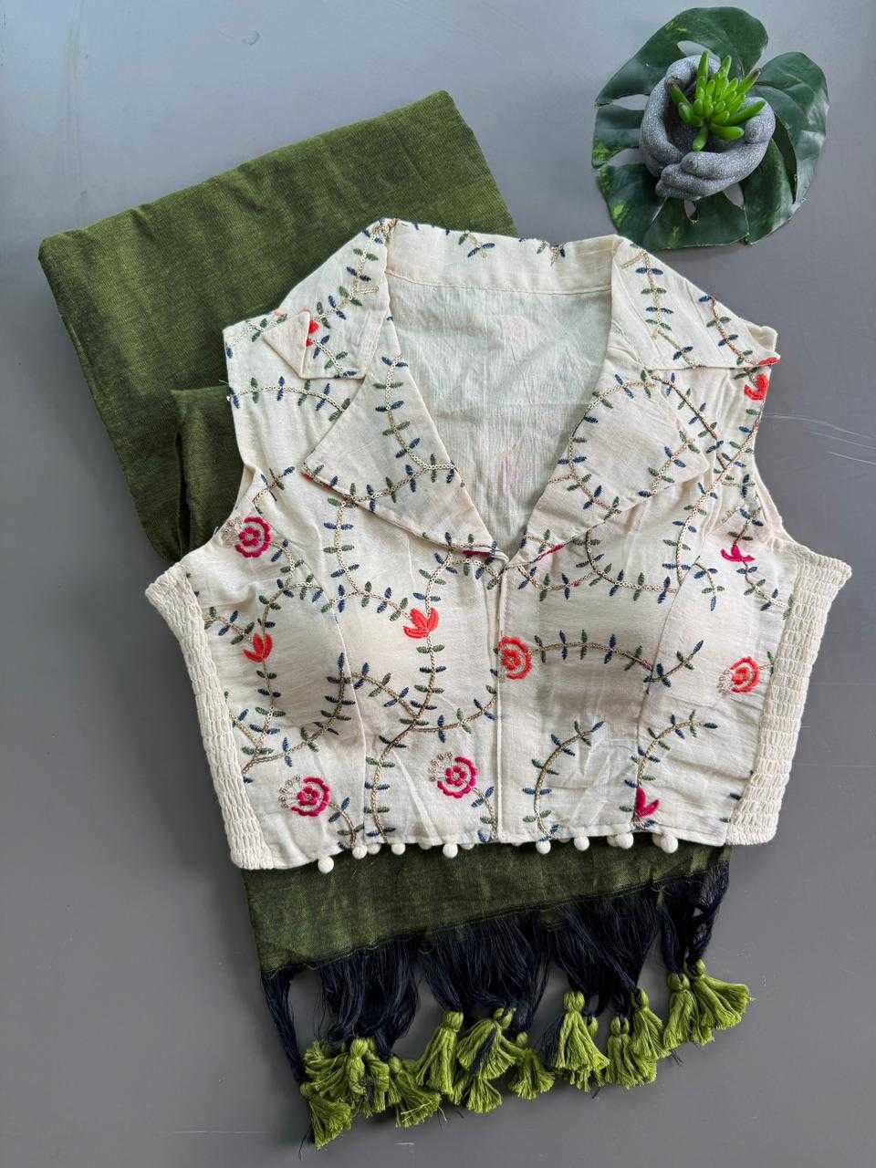 Khadi Cotton Printed Blouse