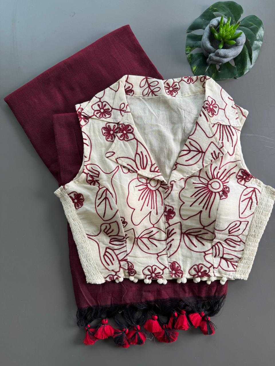 Khadi Cotton Printed Blouse