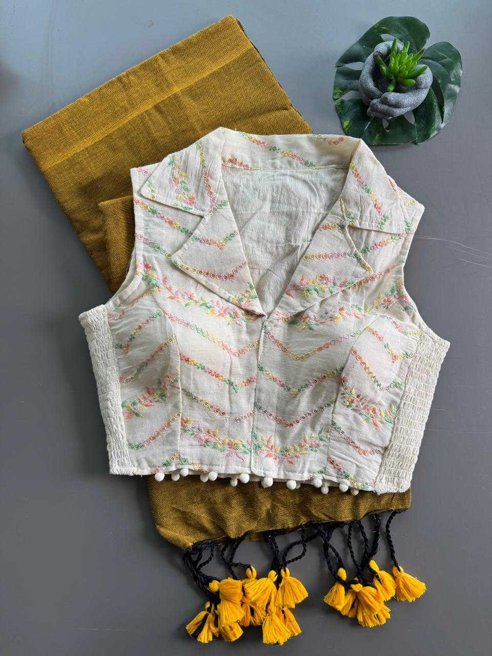 Khadi Cotton Printed Blouse