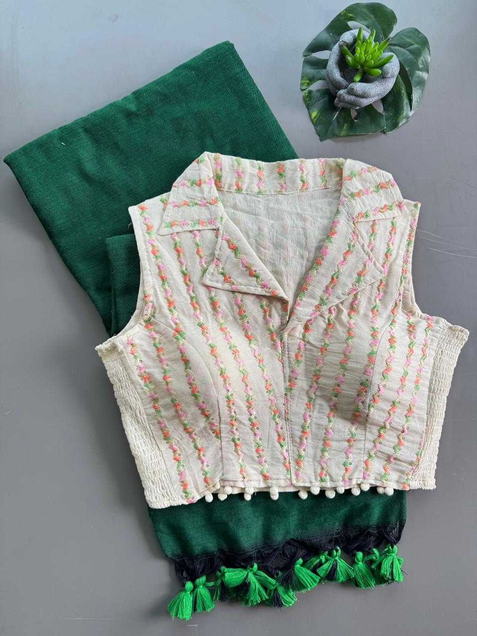 Khadi Cotton Printed Blouse