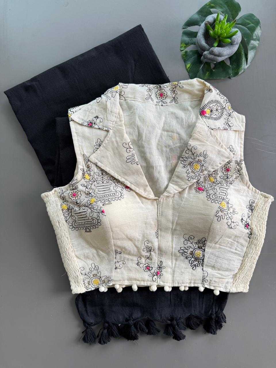 Khadi Cotton Printed Blouse