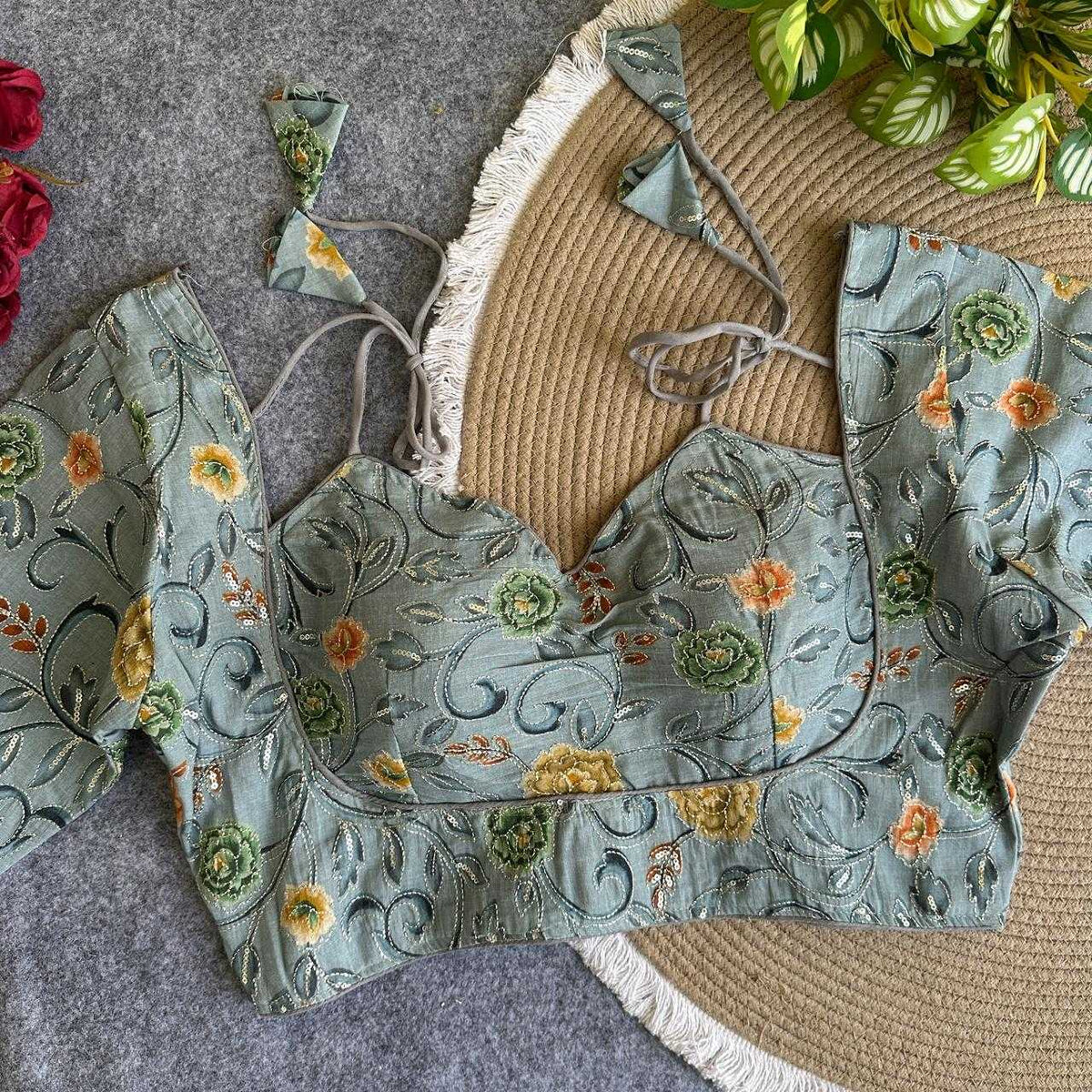 Ishani Khadi Printed Blouse