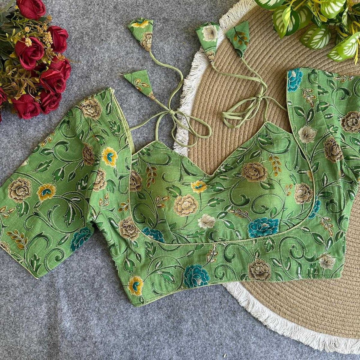 Ishani Khadi Printed Blouse
