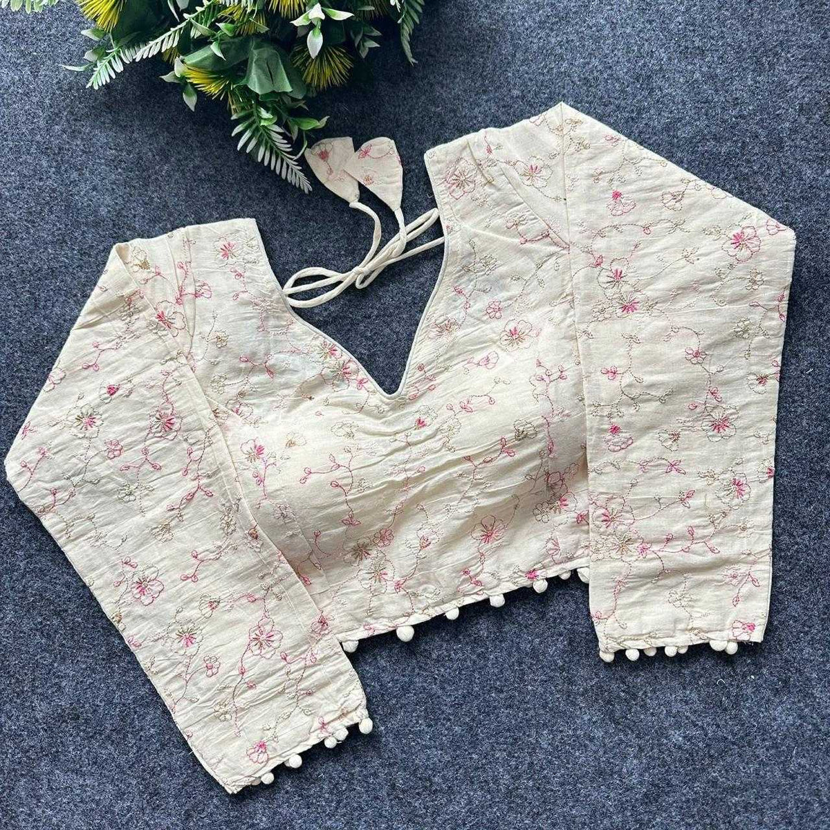 Kashvi Khadi Cotton Designer Blouse in Cold Purple