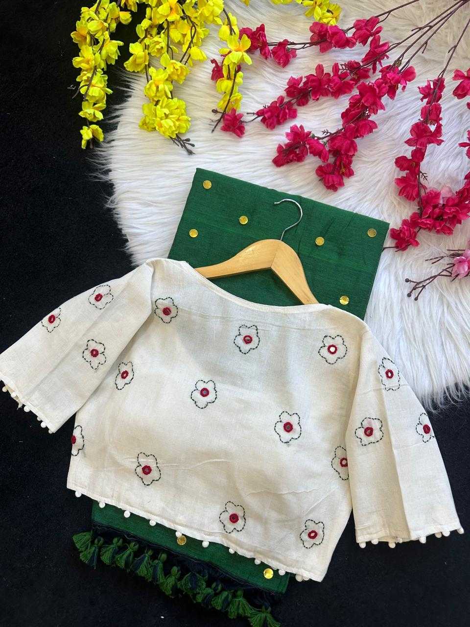 Katha Khadi Cotton Designer Blouse