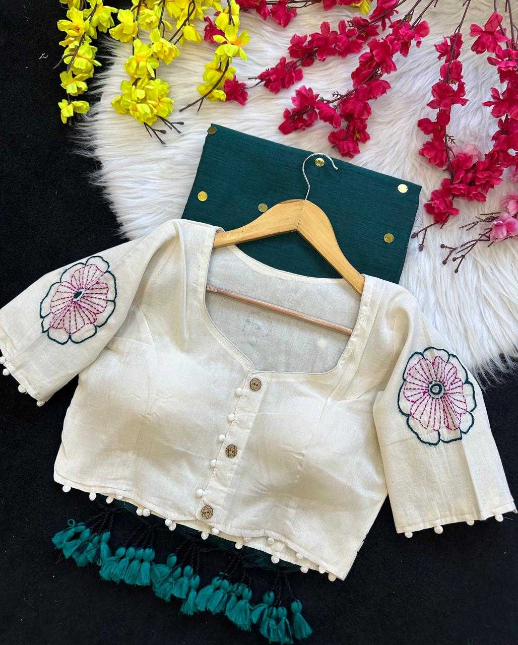 Katha Khadi Cotton Designer Blouse