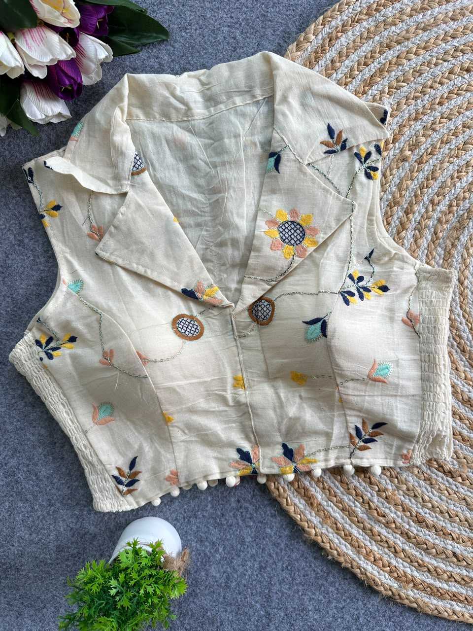 Khadi Cotton Designer Blouse JT-138824