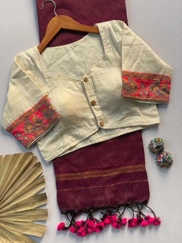 Khadi Cotton Party Wear Saree