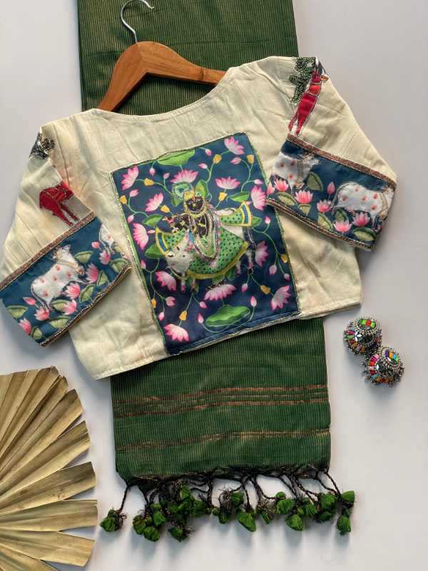 Khadi Cotton Party Wear Saree