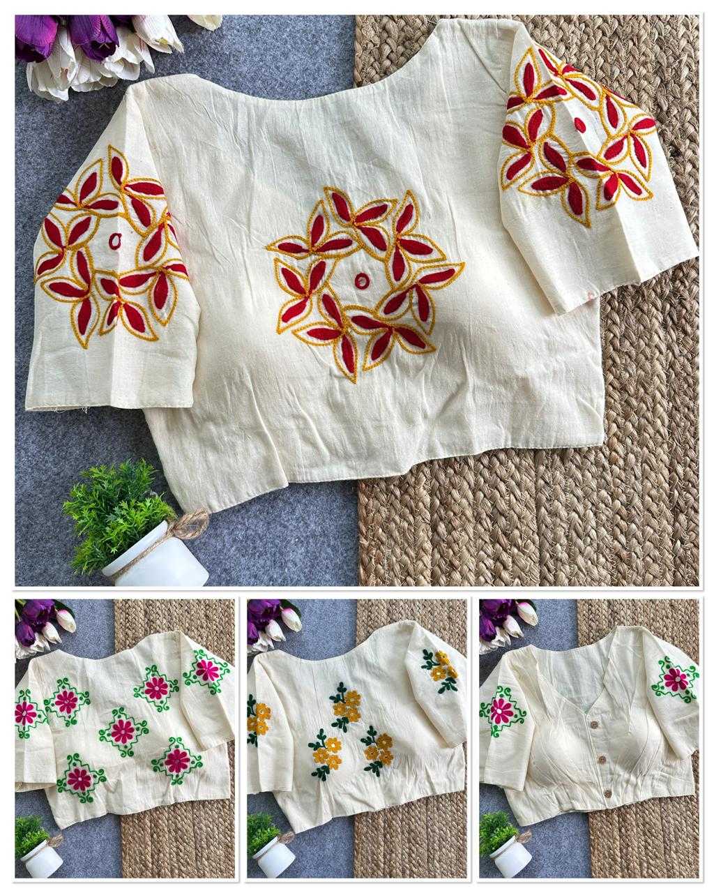 Lavanya Khadi Cotton Printed Blouse