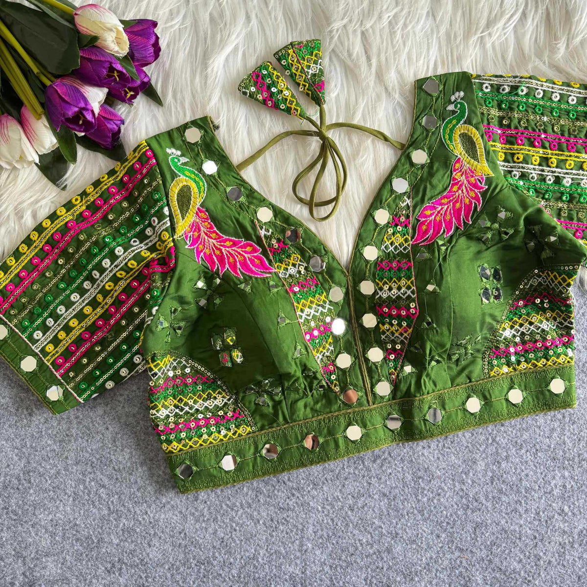 Saisha Premium Roman Silk Designer Blouse