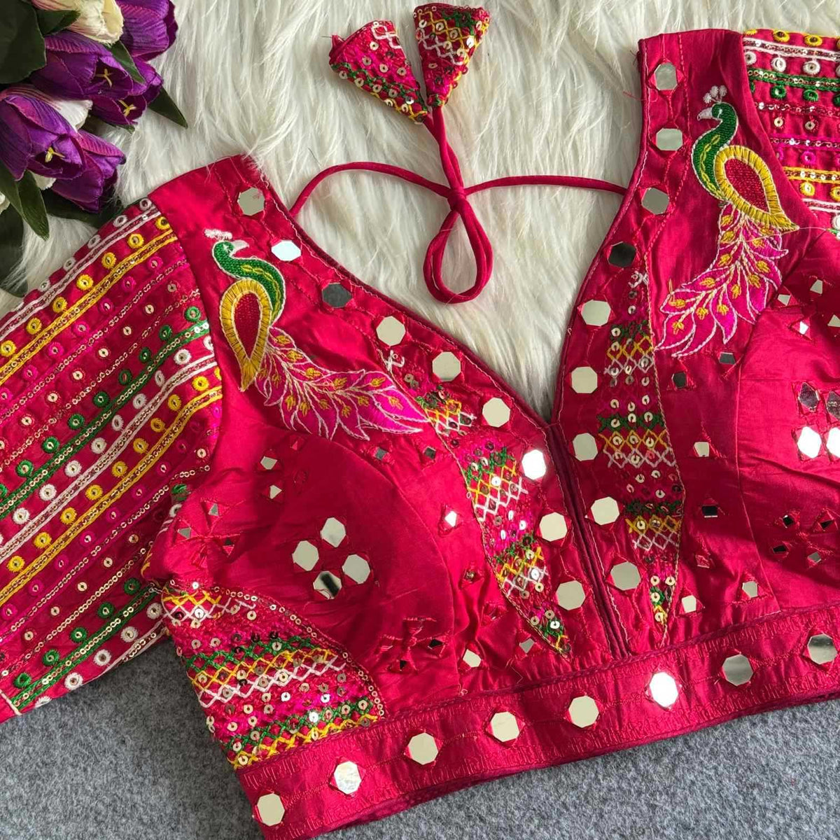 Saisha Premium Roman Silk Designer Blouse