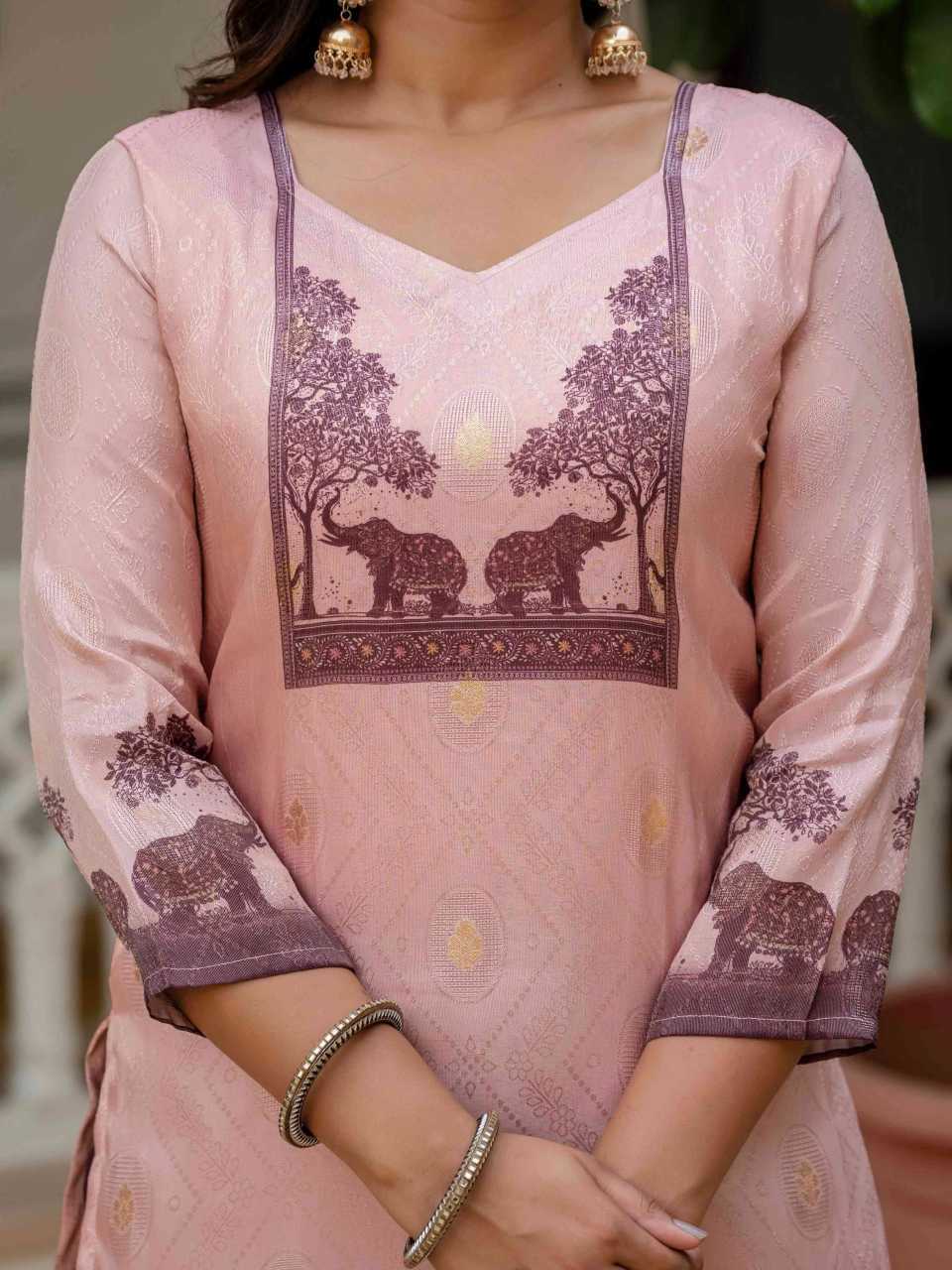 Jacquard Party Wear Suit