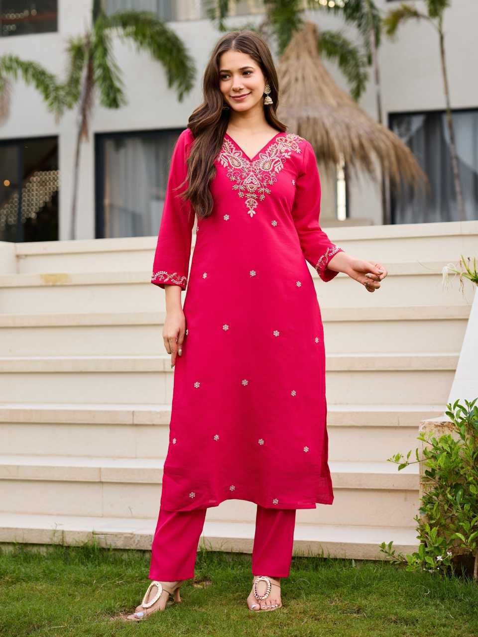 Heavy Roman Silk Designer Kurti