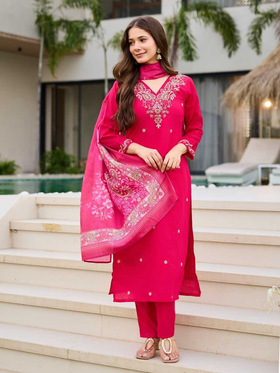 Heavy Roman Silk Designer Kurti