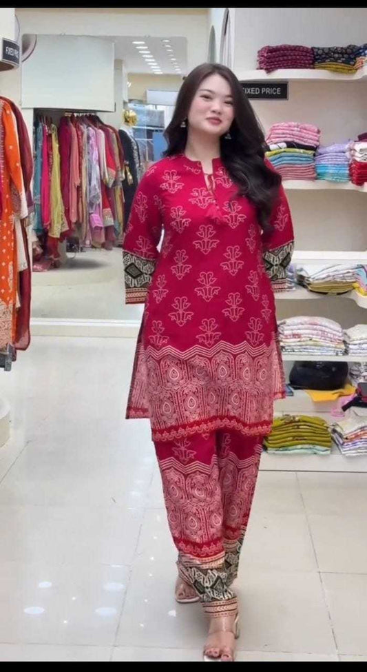 Reyon Cotton Party Wear Kurti