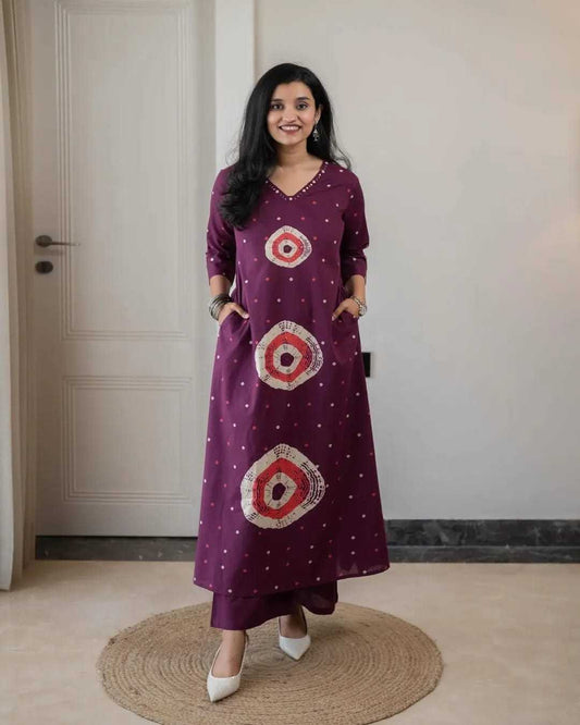 Bandhej Pure Cotton Suit