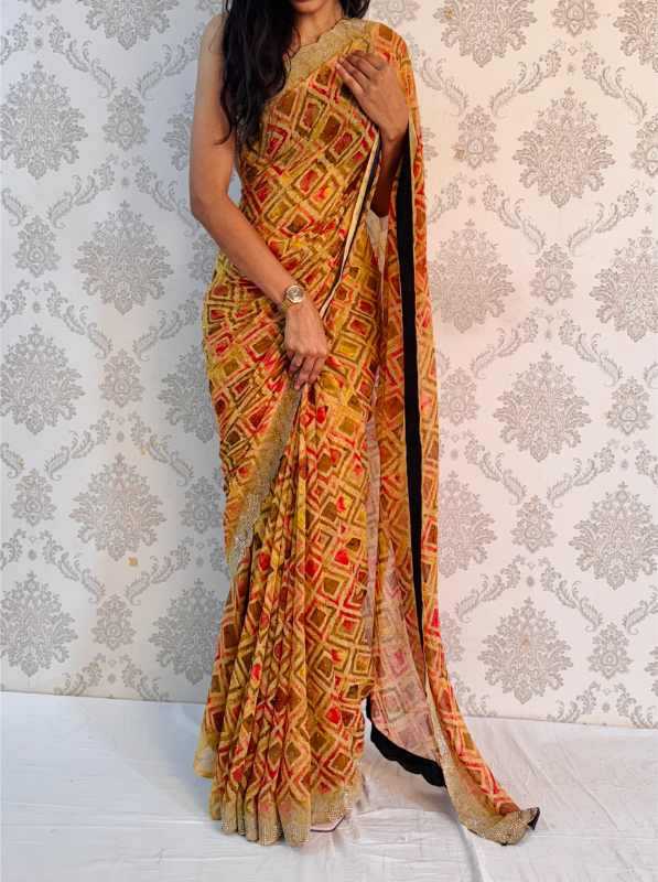 Georgette Designer Saree in Green