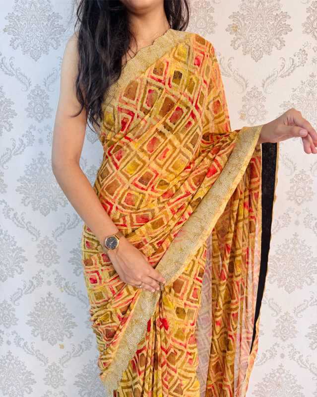 Georgette Designer Saree in Green