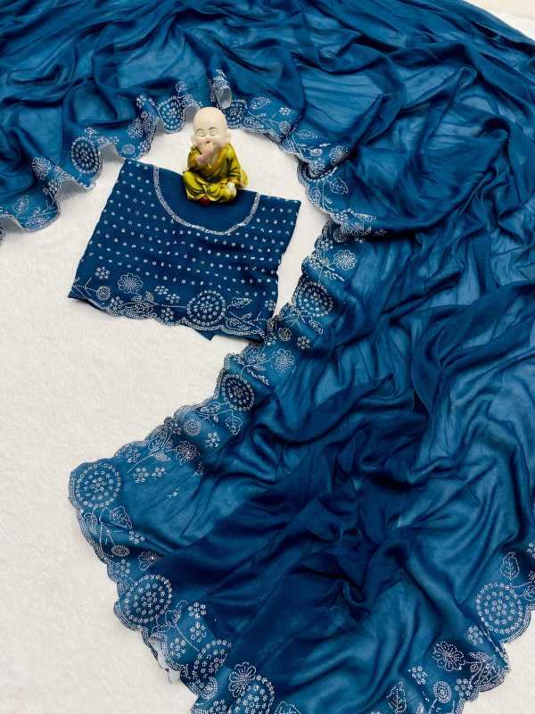 Georgette Designer Saree in Blue