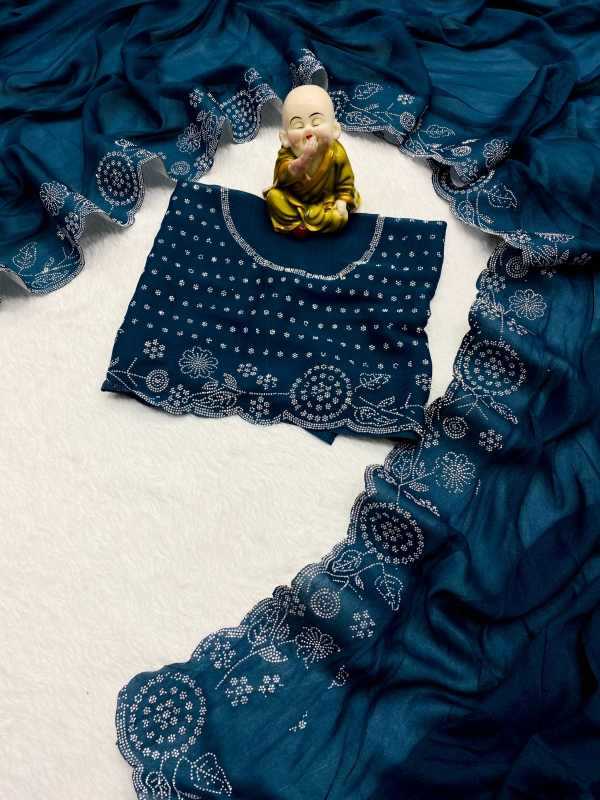 Georgette Designer Saree in Blue