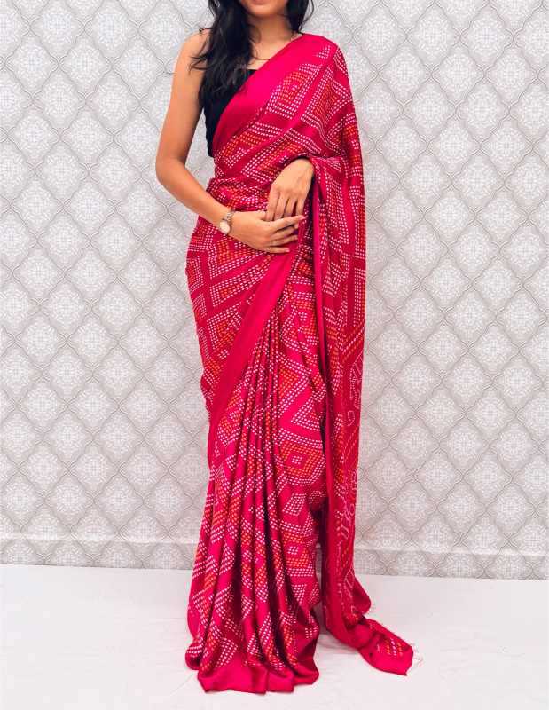 Satin Silk Printed Saree