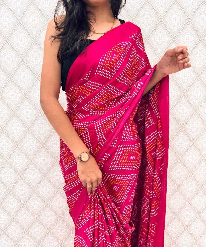 Satin Silk Printed Saree