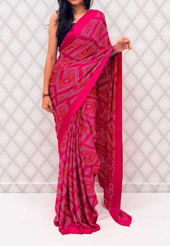 Satin Silk Printed Saree