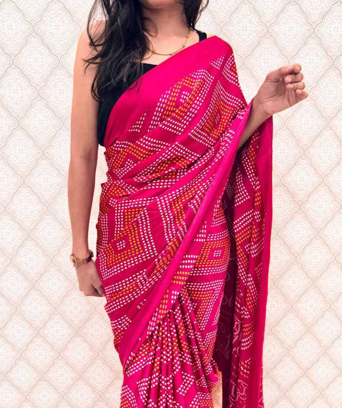 Satin Silk Printed Saree