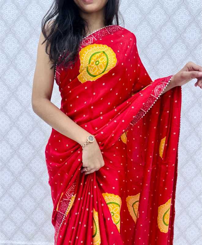 Chinon Silk Designer Saree
