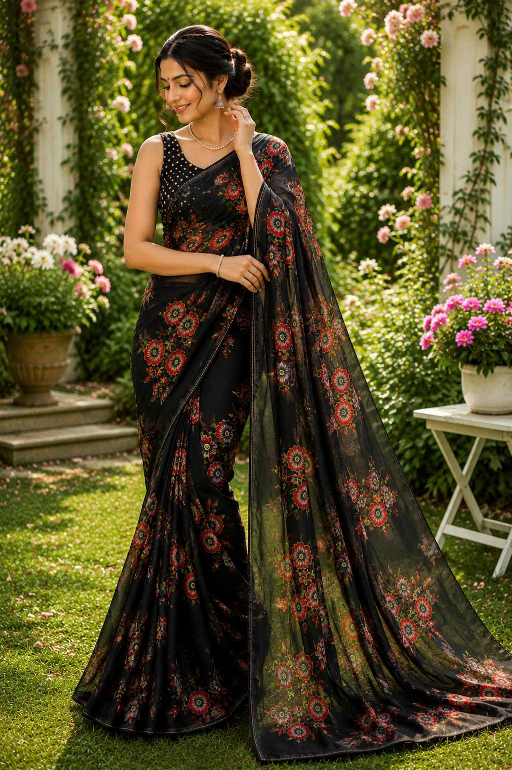 Georgette Printed Saree 230