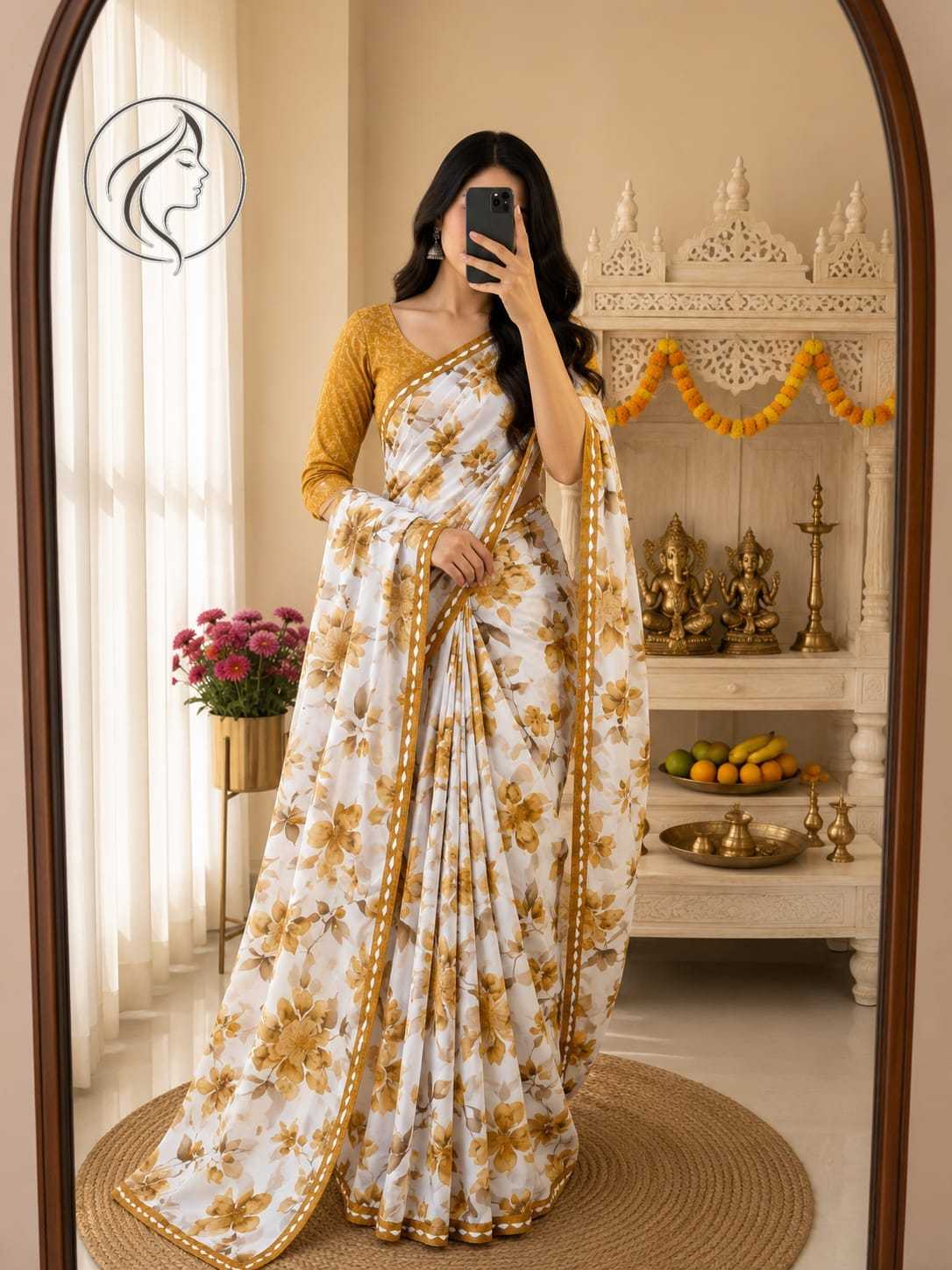 Loral Georgette Printed Saree