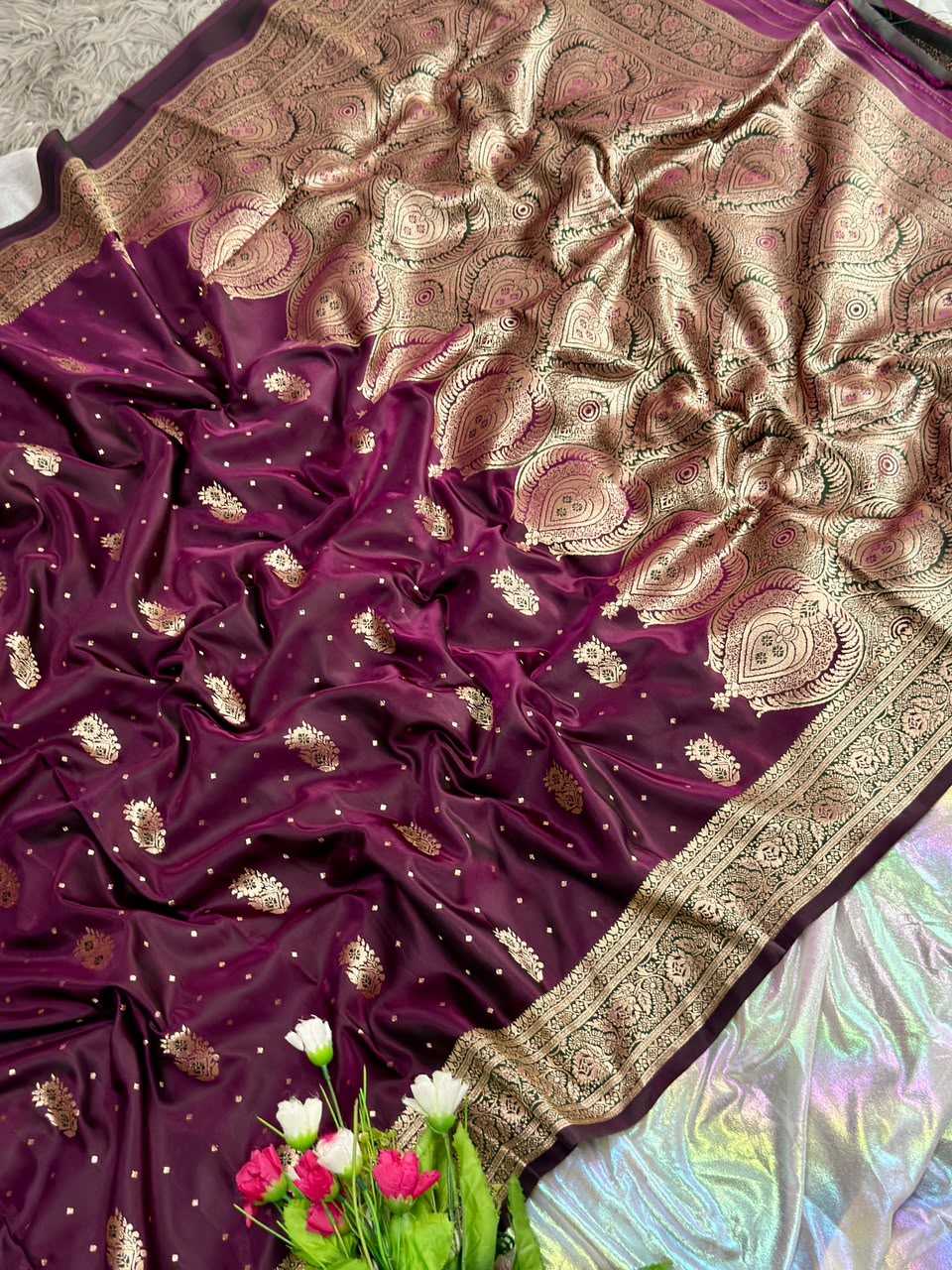 Satin Designer Saree