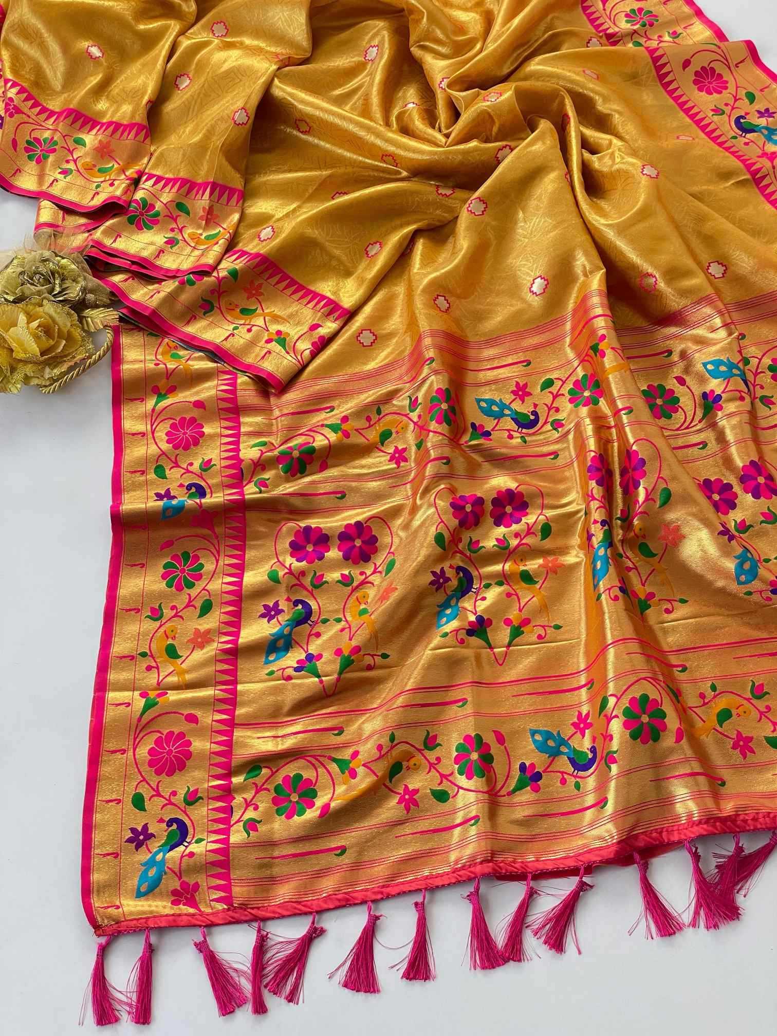 Tissue Silk Paithani Saree