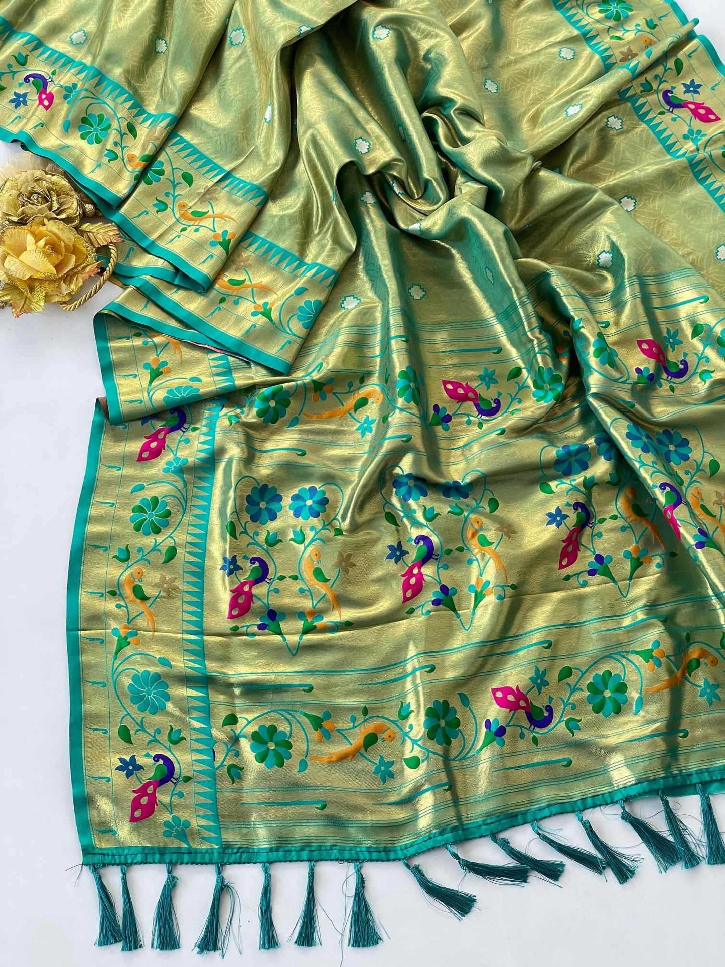 Tissue Silk Paithani Saree