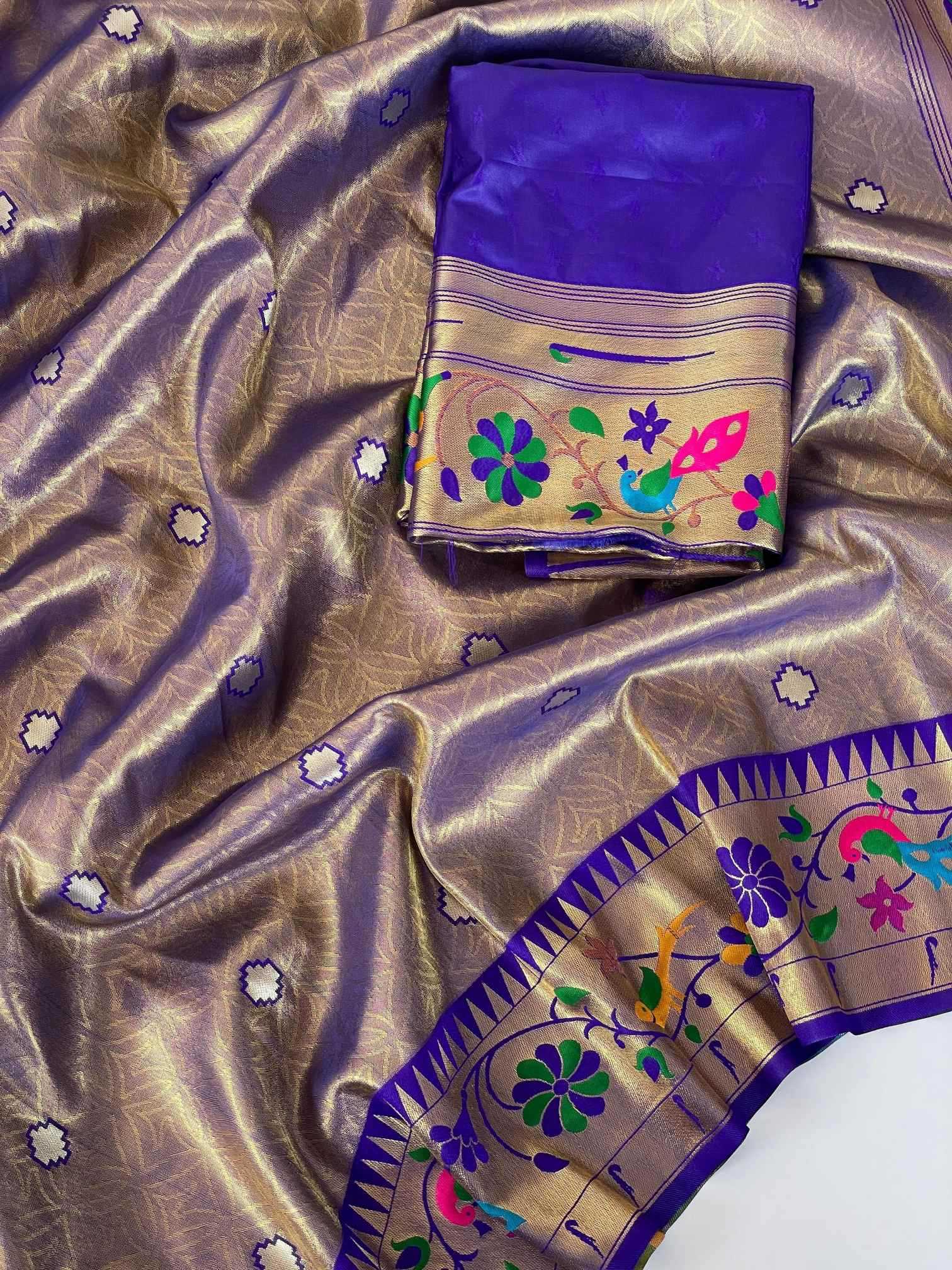 Tissue Silk Paithani Saree