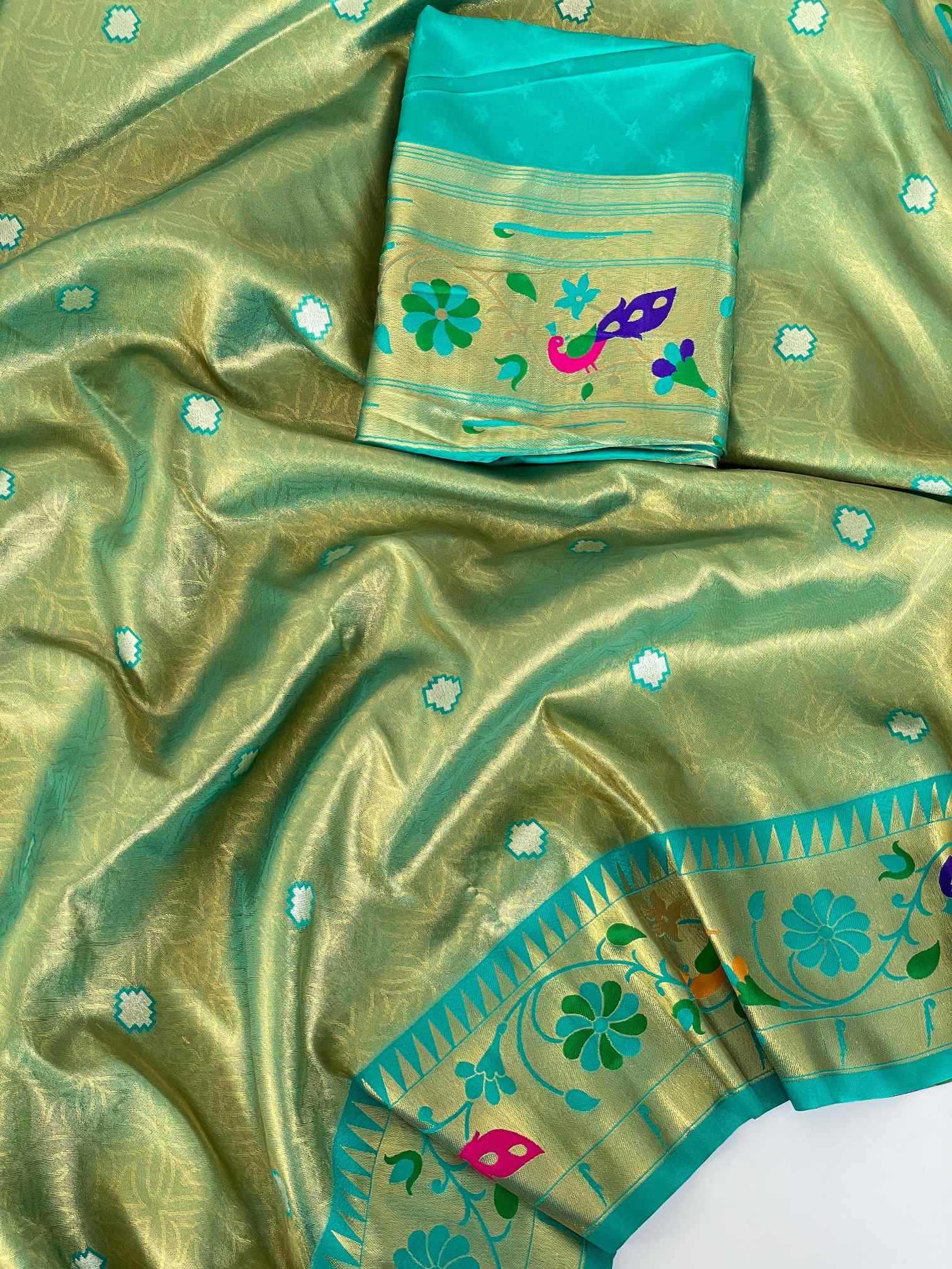 Tissue Silk Paithani Saree