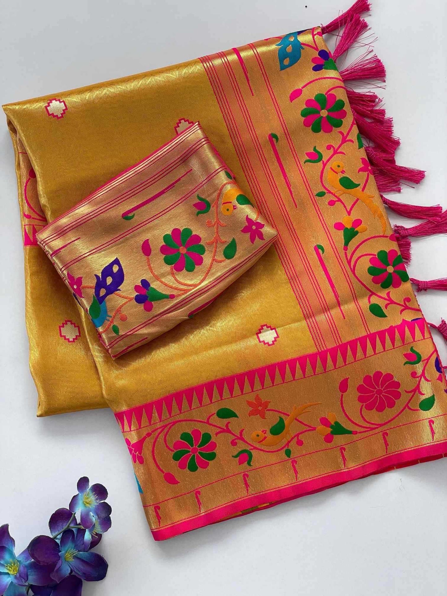 Tissue Silk Paithani Saree