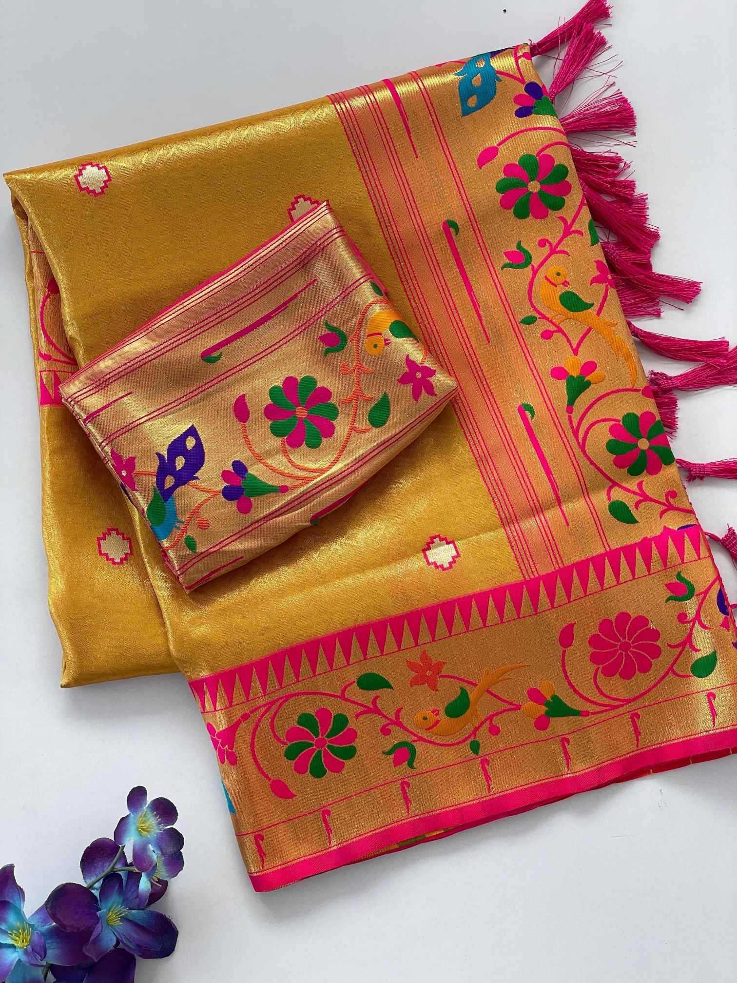 Tissue Silk Paithani Saree