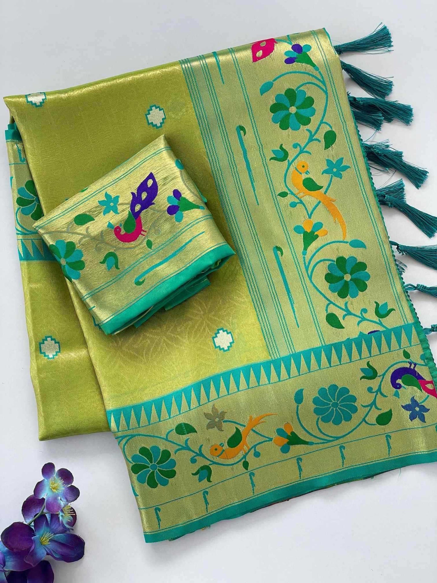 Tissue Silk Paithani Saree